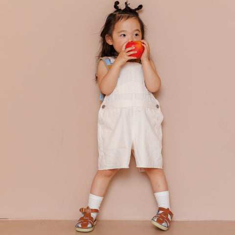 【drop3】&pal（アンドパル）2026SS　ennui color short salopette  cream　ショートサロペット　クリーム