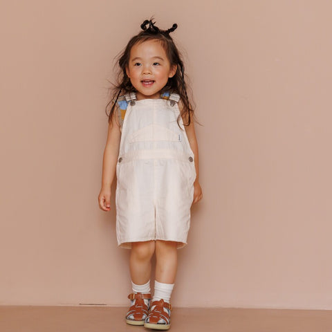 【drop3】&pal（アンドパル）2026SS　ennui color short salopette  cream　ショートサロペット　クリーム