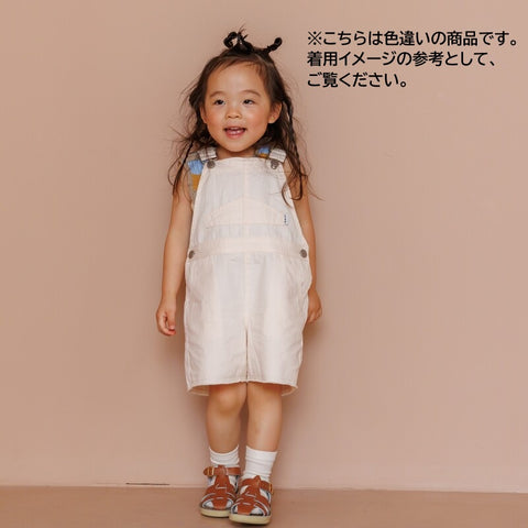 【drop3】&pal（アンドパル）2026SS　ennui color short salopette  navy　ショートサロペット　ネイビー