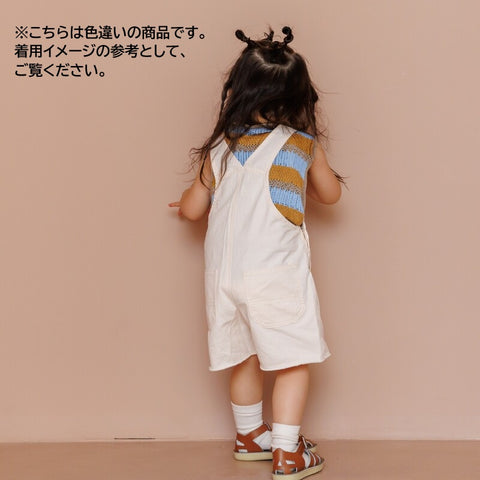 【drop3】&pal（アンドパル）2026SS　ennui color short salopette  navy　ショートサロペット　ネイビー