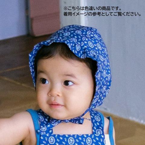 【drop3】&pal（アンドパル）2026SS　floral pattern bonnet white　花柄ボンネット　ホワイト