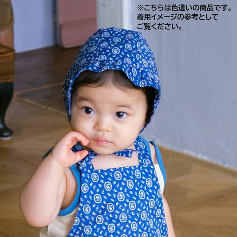 【drop3】&pal（アンドパル）2026SS　floral pattern bonnet white　花柄ボンネット　ホワイト