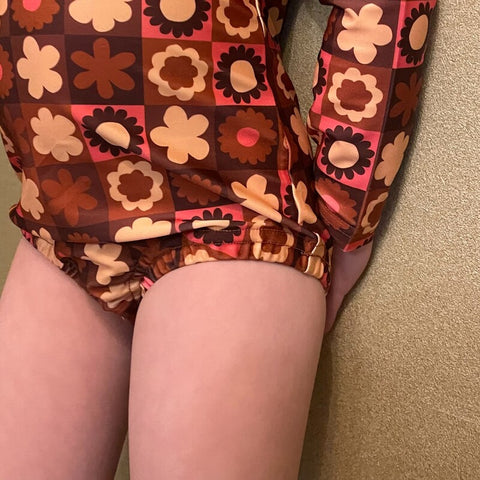 [Reservations for delivery in October] &amp;pal 2024AW moon pattern salo pett Moon Bloomer Salopette Navy