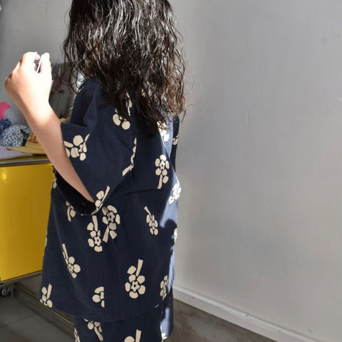 [Reservations for delivery in October] &amp;pal 2024AW moon pattern salo pett Moon flare overalls navy