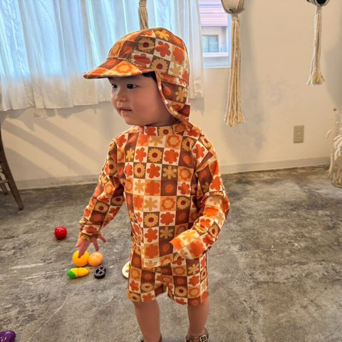 [Reservations for delivery in October] &amp;pal 2024AW moon pattern salo pett Moon Bloomer Salopette Navy