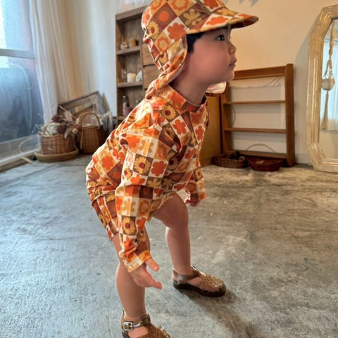 [Reservations for delivery in October] &amp;pal 2024AW moon pattern salo pett Moon Bloomer Salopette Navy