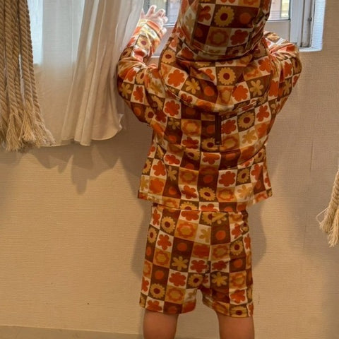 [Reservations for delivery in October] &amp;pal 2024AW moon pattern salo pett Moon Bloomer Salopette Navy