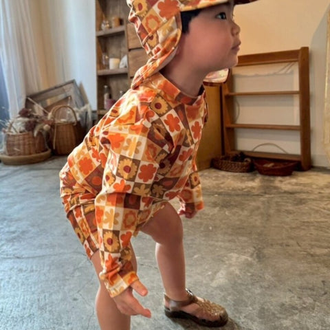 [Reservations for delivery in October] &amp;pal 2024AW moon pattern salo pett Moon Bloomer Salopette Navy