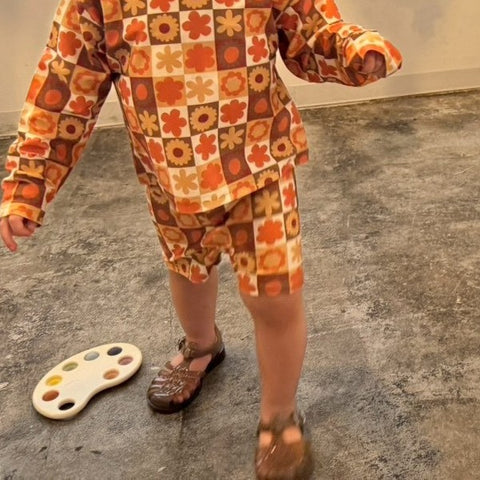 [Reservations for delivery in October] &amp;pal 2024AW moon pattern salo pett Moon Bloomer Salopette Navy