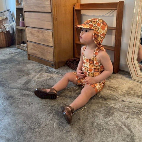 [Reservations for delivery in October] &amp;pal 2024AW moon pattern salo pett Moon Bloomer Salopette Navy