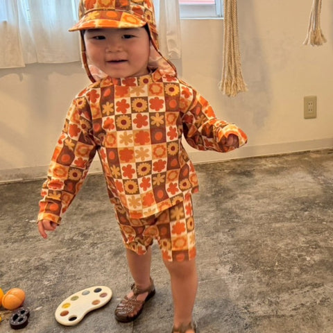 [Reservations for delivery in October] &amp;pal 2024AW moon pattern salo pett Moon Bloomer Salopette Navy