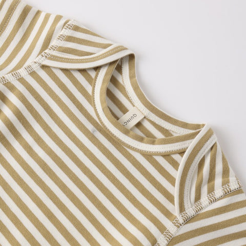 【D2】Quincy Mae（クインシーメイ）2026SS　SHORT SLEEVE BODYSUIT PACK  -CARNIVAL, HONEY STRIPE-  ショートスリーブボディスーツパック