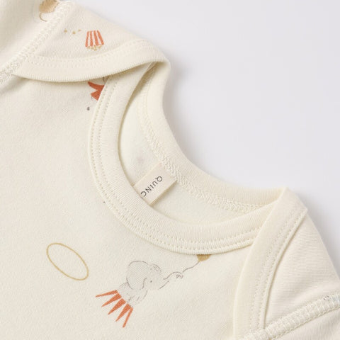 【D2】Quincy Mae（クインシーメイ）2026SS　SHORT SLEEVE BODYSUIT PACK  -CARNIVAL, HONEY STRIPE-  ショートスリーブボディスーツパック