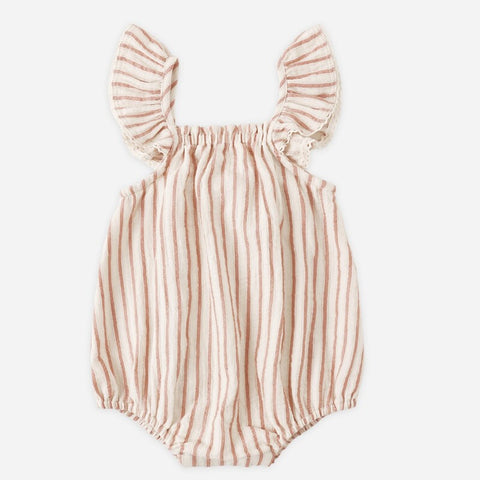 【D2】Quincy Mae（クインシーメイ）2026SS　BONNIE ROMPER -VINTAGE STRIPE-  ヴィンテージストライプ ロンパース
