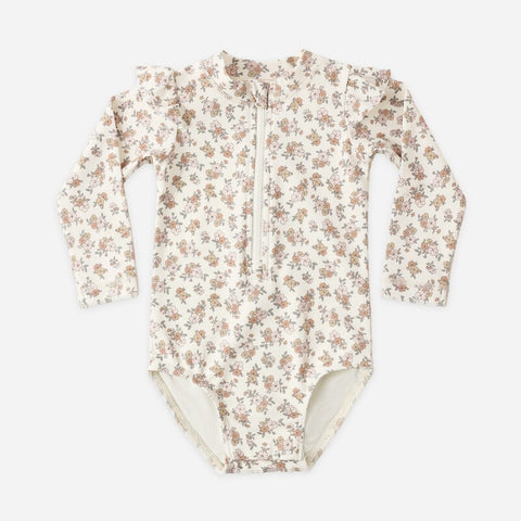 【D2】Quincy Mae（クインシーメイ）2026SS  BYRON RASHGUARD ONE-PIECE -WILDFLOWER-　ラッシュガードワンピース  ワイルドフラワー