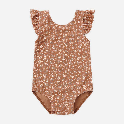 【D2】Quincy Mae（クインシーメイ）2026SS  SCOOP BACK ONE-PIECE SWIMSUIT -POPPY FLORAL-　花柄ワンピース水着  ポピーフローラル