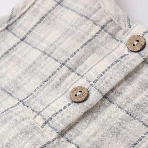 【D2】Quincy Mae（クインシーメイ）2026SS　WOVEN TANK SET -BLUE PLAID-  タンクトップセット　