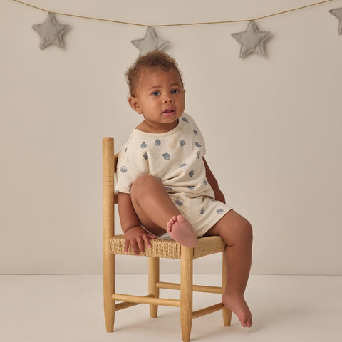 【D3】Quincy Mae（クインシーメイ）2026SS　EVIE TANK + SHORTIE SET -OCEAN STRIPE- ストライプ柄トップス+ショートパンツセット.