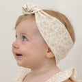 【D3】Quincy Mae（クインシーメイ）2026SS KNOTTED HEADBAND   -OCEAN STRIPE-  ベビーターバン（ヘアバンド）.
