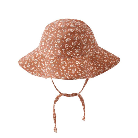 【D2】Quincy Mae（クインシーメイ）2026SS   SUN HAT    -POPPY FLORAL-  花柄サンハット　ポピーフローラル