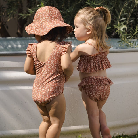 【D2】Quincy Mae（クインシーメイ）2026SS   SUN HAT    -POPPY FLORAL-  花柄サンハット　ポピーフローラル