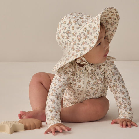 【D2】Quincy Mae（クインシーメイ）2026SS   SUN HAT    -WILDFLOWER-  花柄サンハット ワイルドフラワー