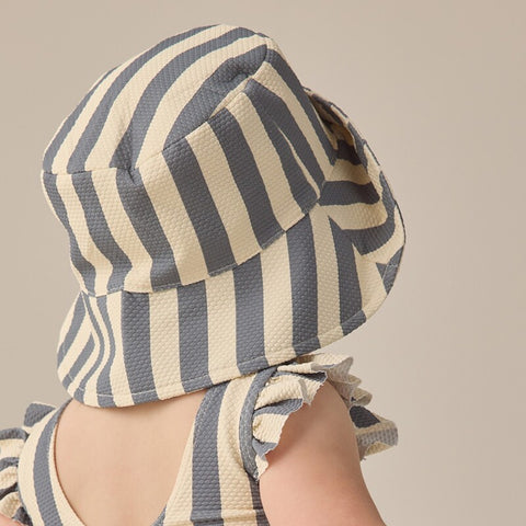 【D2】Quincy Mae（クインシーメイ）2026SS   BUCKET HAT  -RETRO STRIPE OCEAN-  バケットハット　レトロストライプオーシャン