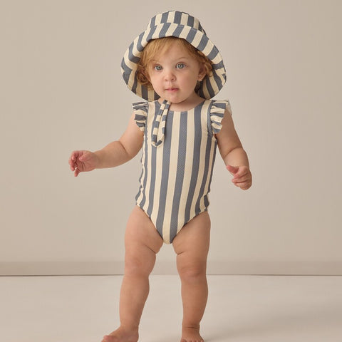 【D2】Quincy Mae（クインシーメイ）2026SS   BUCKET HAT  -RETRO STRIPE OCEAN-  バケットハット　レトロストライプオーシャン