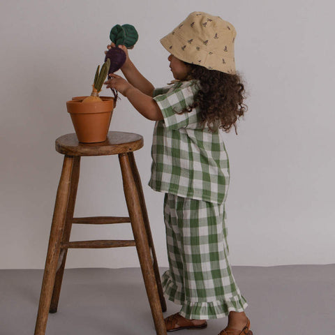 【ネコポス送料無料】【D1】organic zoo（オーガニックズー）2026SS Dill Gingham Boxy T-Shirt　ボクシー半袖Tシャツ