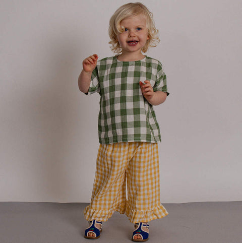 【ネコポス送料無料】【D1】organic zoo（オーガニックズー）2026SS Dill Gingham Boxy T-Shirt　ボクシー半袖Tシャツ