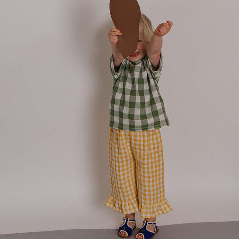 【ネコポス送料無料】【D1】organic zoo（オーガニックズー）2026SS Dill Gingham Boxy T-Shirt　ボクシー半袖Tシャツ