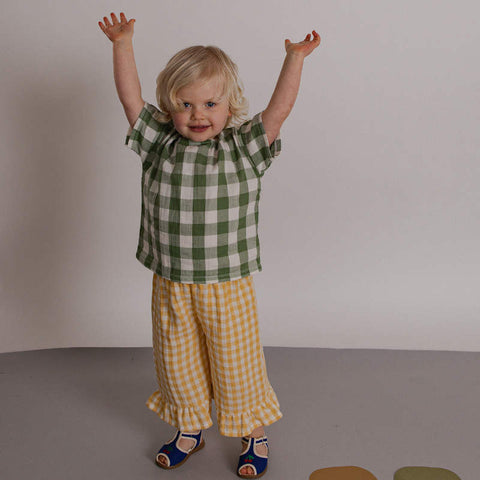 【ネコポス送料無料】【D1】organic zoo（オーガニックズー）2026SS Dill Gingham Boxy T-Shirt　ボクシー半袖Tシャツ