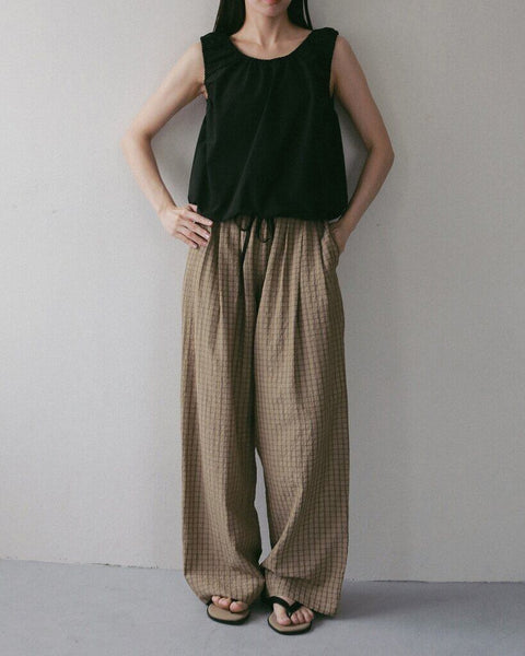 【5月上旬入荷次第お届けのご予約】anuke（アンヌーク） Suckercheck Loose Pants 62710720.