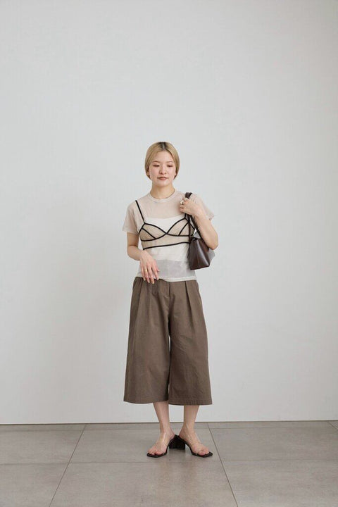 【4月中旬入荷次第お届けのご予約】anuke（アンヌーク） Sheer Tulle T-shirts 62710625.