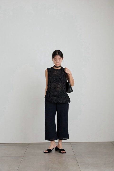 【3月中旬入荷次第お届けのご予約】anuke（アンヌーク） Tweed Mesh Capripants 62710721.
