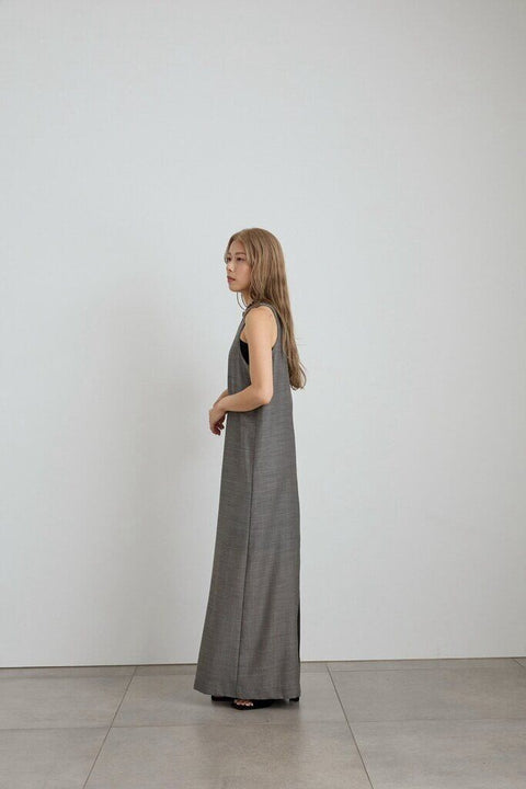 【4月下旬入荷次第お届けのご予約】anuke（アンヌーク） Woolchambray Sleeveless Onepiece 62710301.