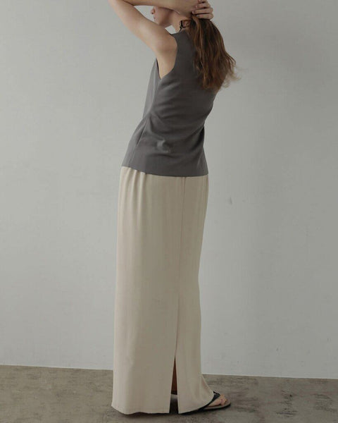 【2月上旬入荷次第お届けのご予約】anuke（アンヌーク） Georgette Pencil Skirt 62710803.