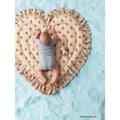 saruche（サルーチェ）Baby Play Mat Heart Frill - レギュラーサイズ / 薄手 - Orange Flower Stripe プレイマット、キルティングベビーマット.