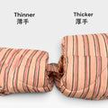 saruche（サルーチェ）Baby Play Mat Heart Frill - レギュラーサイズ / 薄手 - Countryside Pink Stripe プレイマット、キルティングベビーマット.