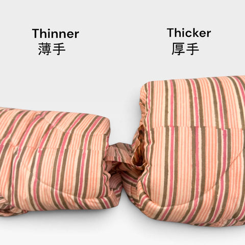 saruche（サルーチェ）Baby Play Mat Heart Frill - レギュラーサイズ / 薄手 - Countryside Pink Stripe プレイマット、キルティングベビーマット.