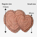 saruche（サルーチェ）Baby Play Mat Heart Frill - レギュラーサイズ / 薄手 - Countryside Pink Stripe プレイマット、キルティングベビーマット.