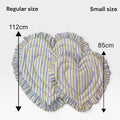 saruche（サルーチェ）Baby Play Mat Heart Frill - レギュラーサイズ / 薄手 - Candy Stripe プレイマット、キルティングベビーマット.