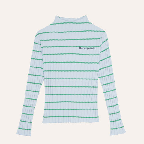 The Campamento（カンパメント） 2026AW Light Blue Stripes Tshirt キッズ長袖Tシャツ.