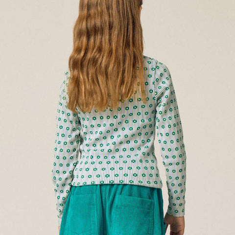 The Campamento（カンパメント） 2026AW Flowers and Stripes Tshirt  キッズ長袖Tシャツ.