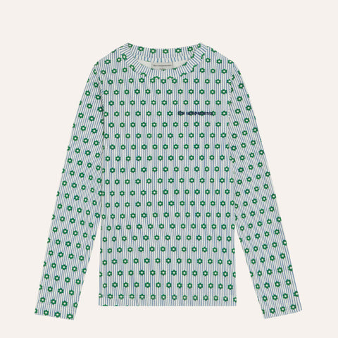The Campamento（カンパメント） 2026AW Flowers and Stripes Tshirt  キッズ長袖Tシャツ.