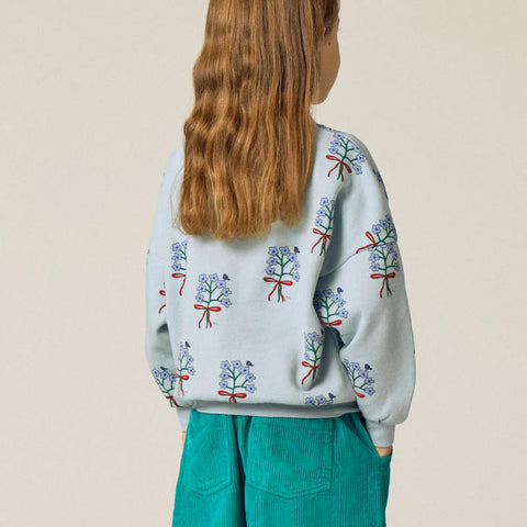The Campamento（カンパメント） 2026AW Bouquets Light Blue Sweatshirt キッズスウェットシャツ、トレーナー.