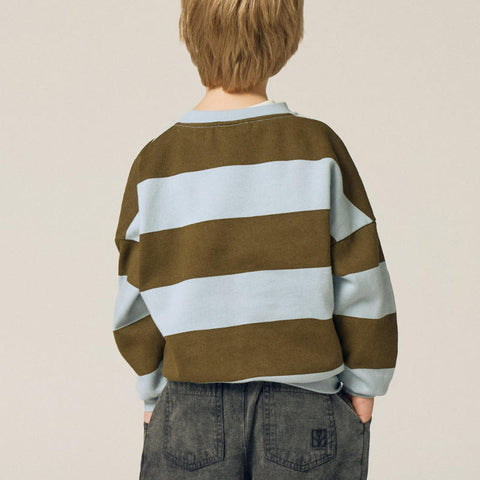 The Campamento（カンパメント） 2026AW Green Stripes Sweatshirt キッズスウェットシャツ、トレーナー.