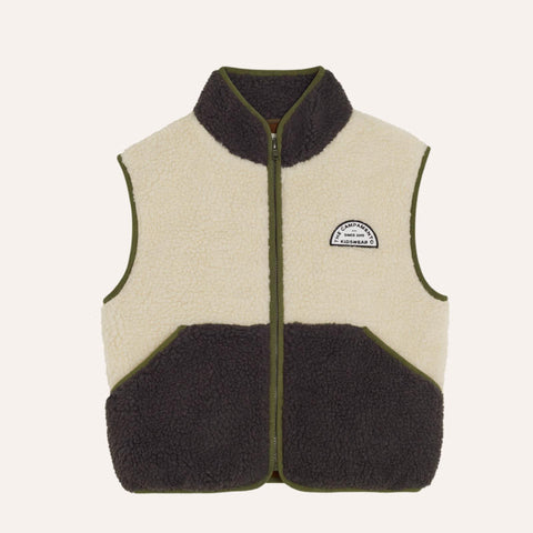 The Campamento（カンパメント） 2026AW Ecru Teddy Vest キッズベスト.