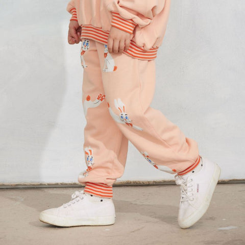 【ch2】mini rodini（ミニロディーニ） 2026AW Rabbit  Sweatpants　うさぎ柄スウェットパンツ