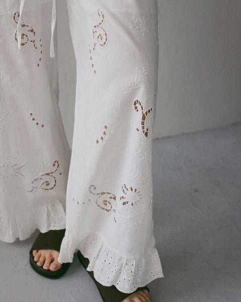 【3月下旬入荷次第お届けのご予約】anuke（アンヌーク） Cutwork Lace Pants 62710707.